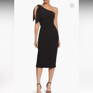 NWT Dress the Population “Tiffany” one shoulder now dress black size S